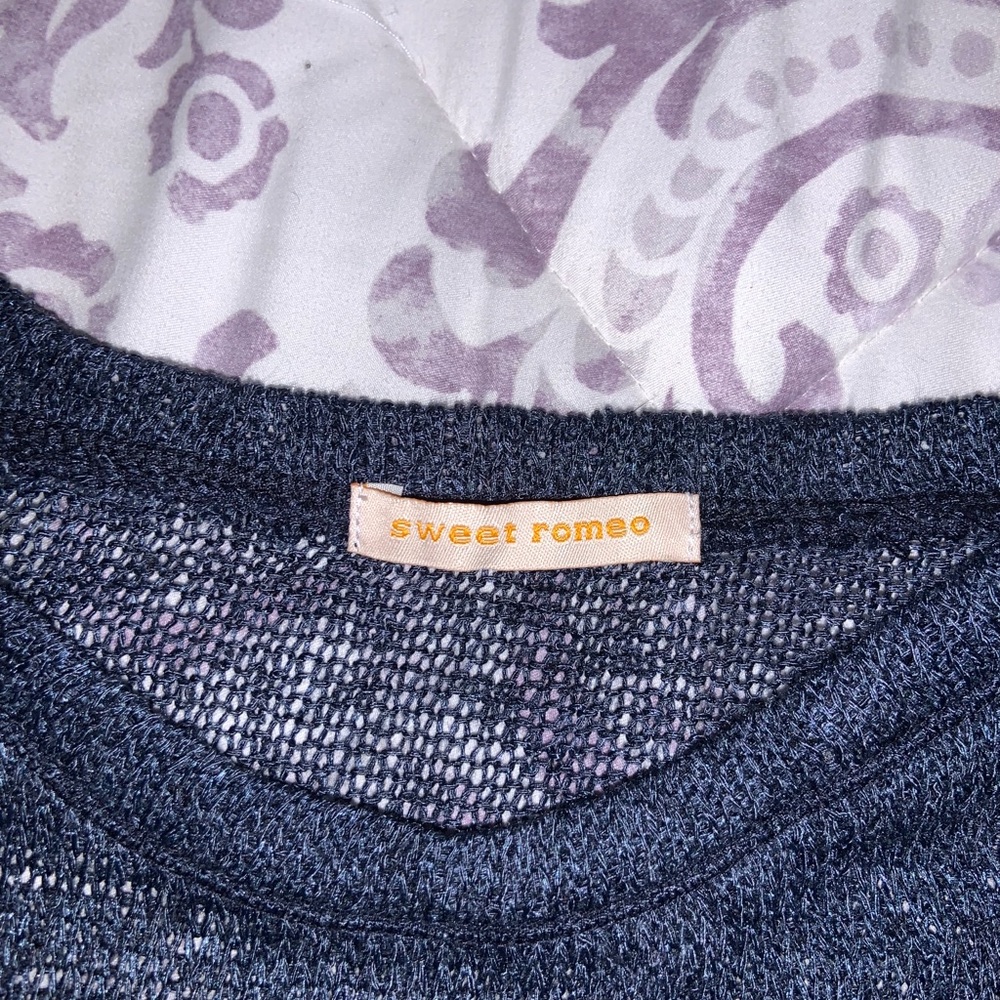 Sweet Romeo -Blue Sweater Size Medium - Picture 4 of 5